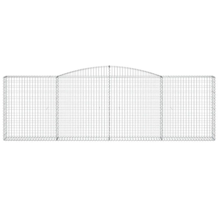 buede gabionkurve 8 stk. 400x30x120/140 cm galvaniseret jern
