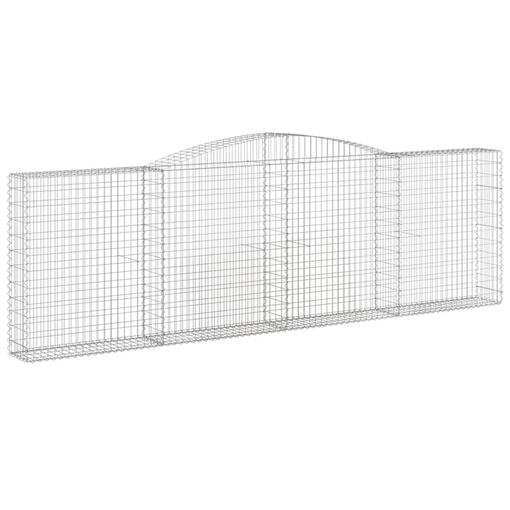 buede gabionkurve 9 stk. 400x30x120/140 cm galvaniseret jern