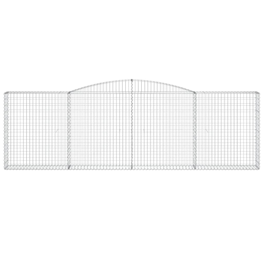 buede gabionkurve 9 stk. 400x30x120/140 cm galvaniseret jern