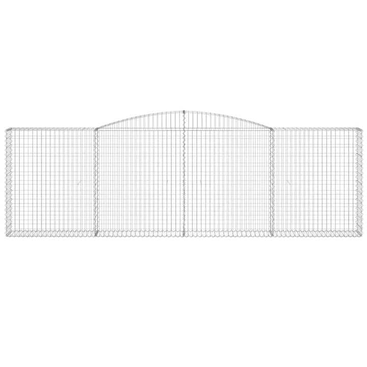 buede gabionkurve 9 stk. 400x30x120/140 cm galvaniseret jern