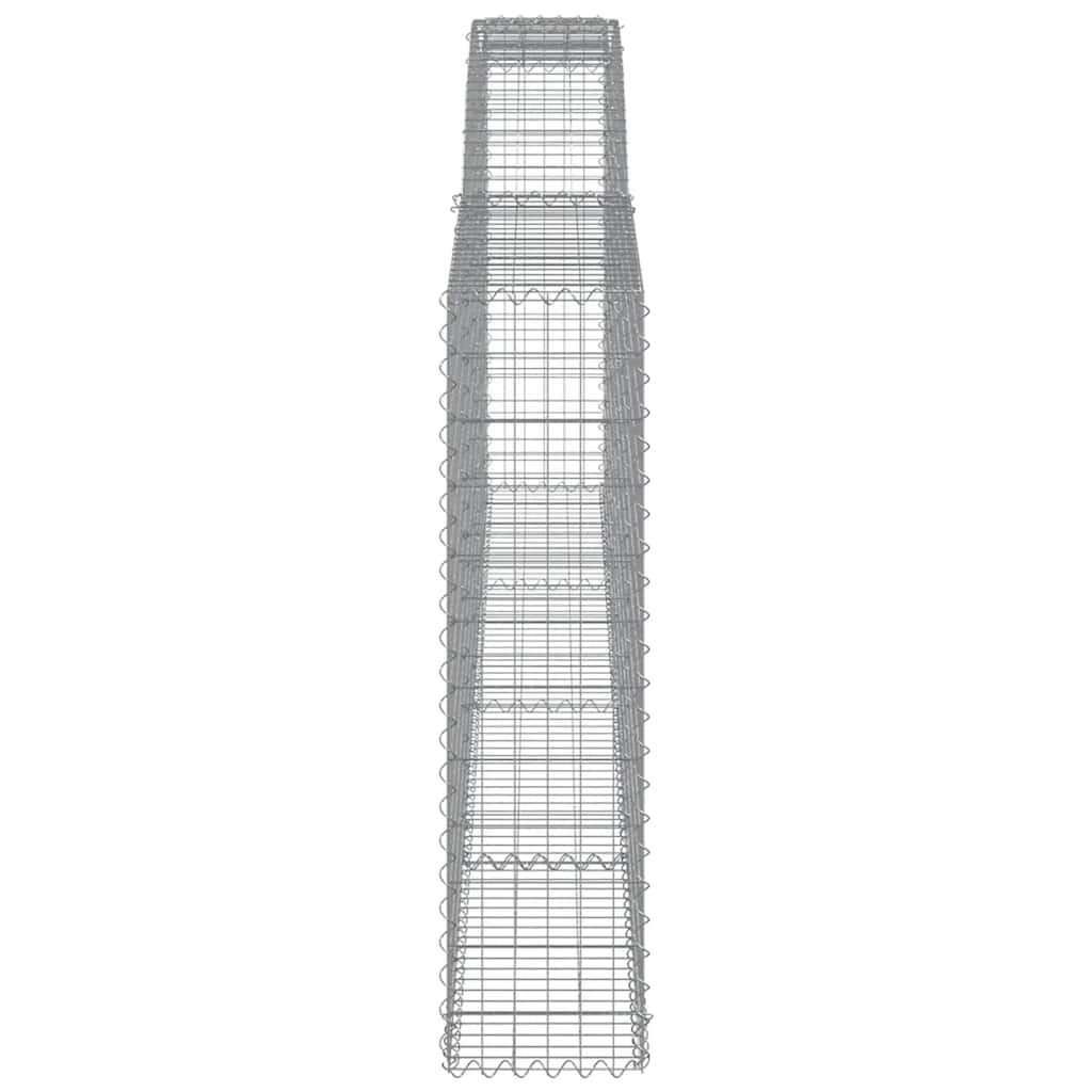 buede gabionkurve 9 stk. 400x30x120/140 cm galvaniseret jern