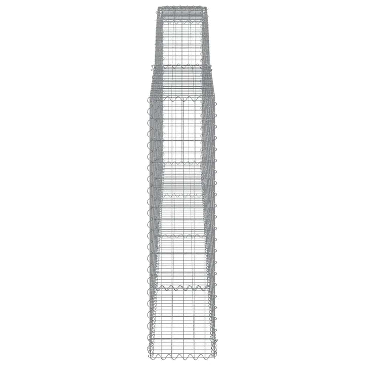 buede gabionkurve 9 stk. 400x30x120/140 cm galvaniseret jern