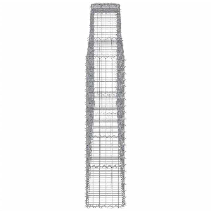 buede gabionkurve 10 stk. 400x30x120/140 cm galvaniseret jern