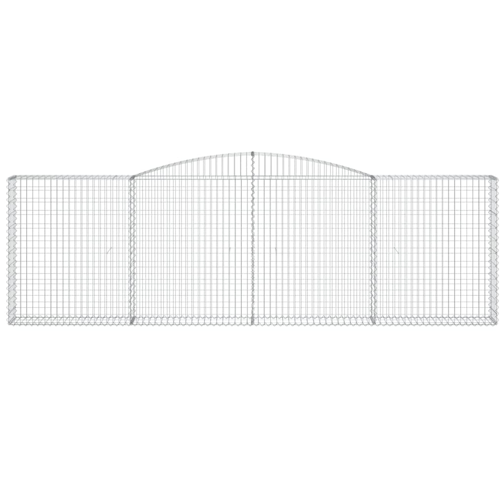 buede gabionkurve 20 stk. 400x30x120/140 cm galvaniseret jern