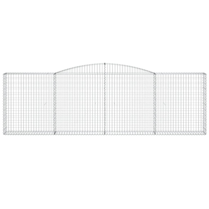buede gabionkurve 20 stk. 400x30x120/140 cm galvaniseret jern