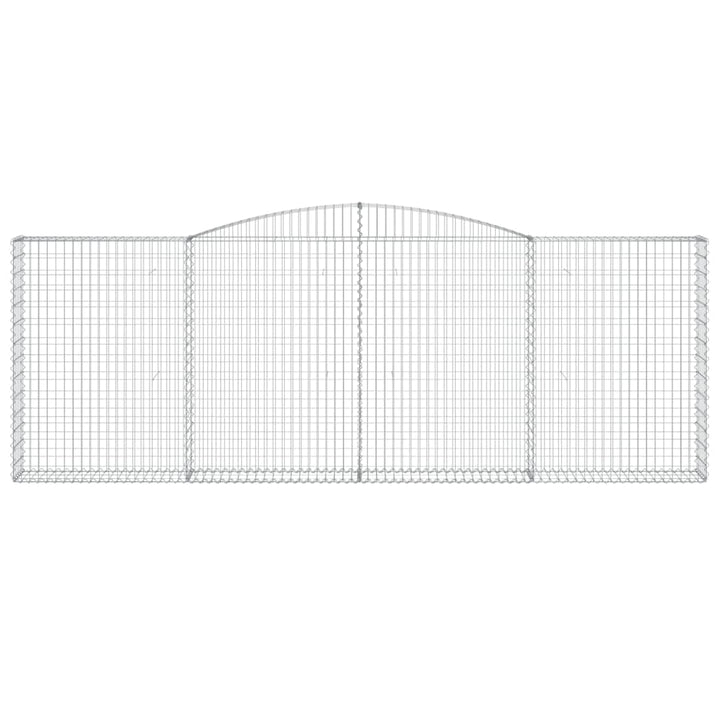 buede gabionkurve 2 stk. 400x30x140/160 cm galvaniseret jern