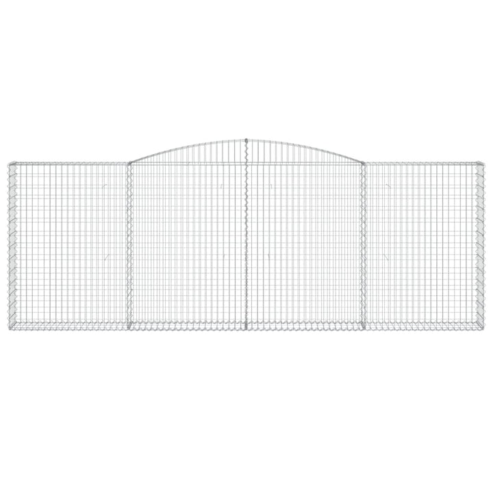 buede gabionkurve 3 stk. 400x30x140/160 cm galvaniseret jern