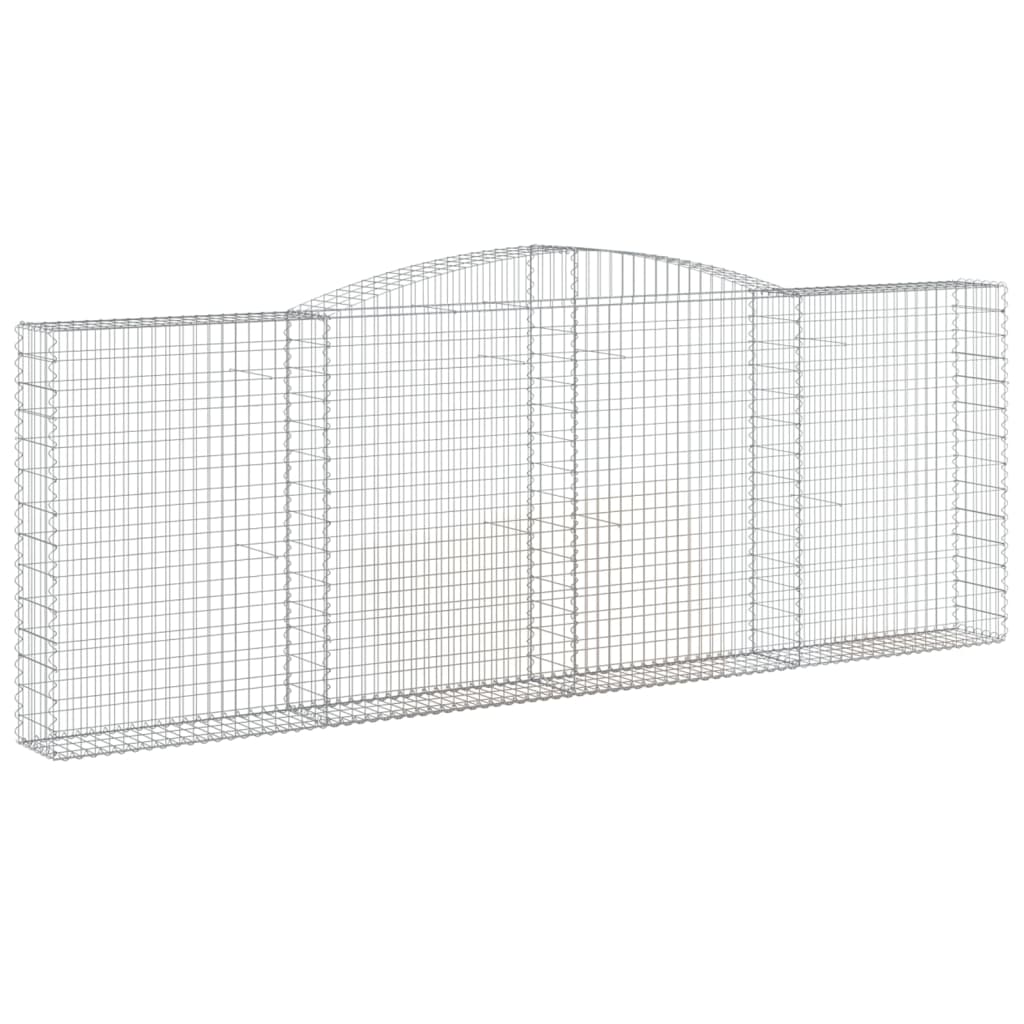 buede gabionkurve 4 stk. 400x30x140/160 cm galvaniseret jern