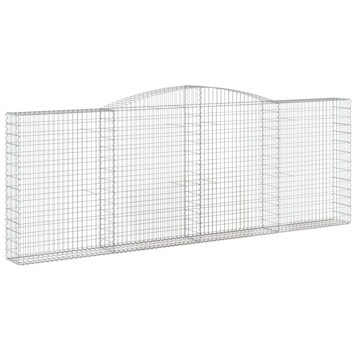 buede gabionkurve 4 stk. 400x30x140/160 cm galvaniseret jern