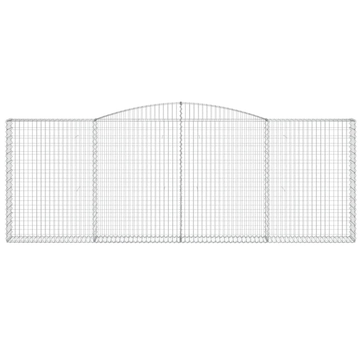 buede gabionkurve 4 stk. 400x30x140/160 cm galvaniseret jern