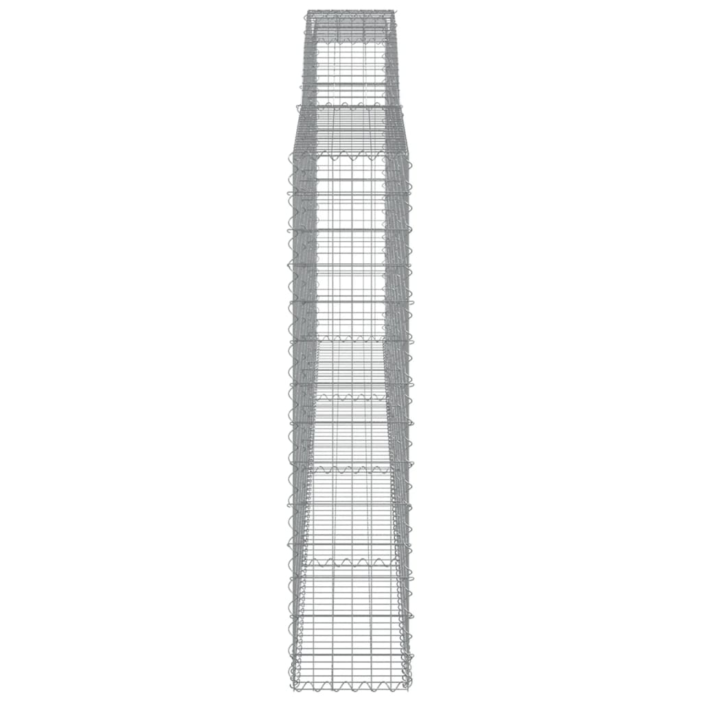 buede gabionkurve 4 stk. 400x30x140/160 cm galvaniseret jern