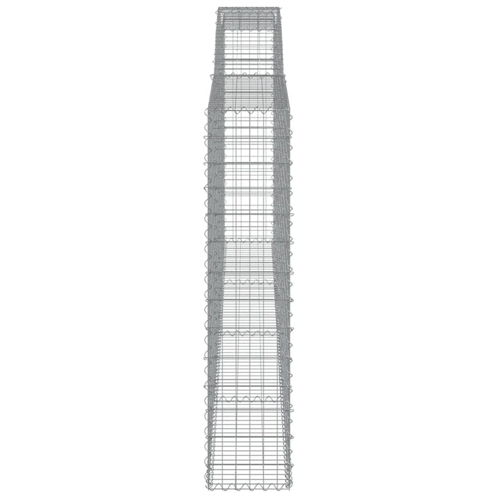 buede gabionkurve 4 stk. 400x30x140/160 cm galvaniseret jern