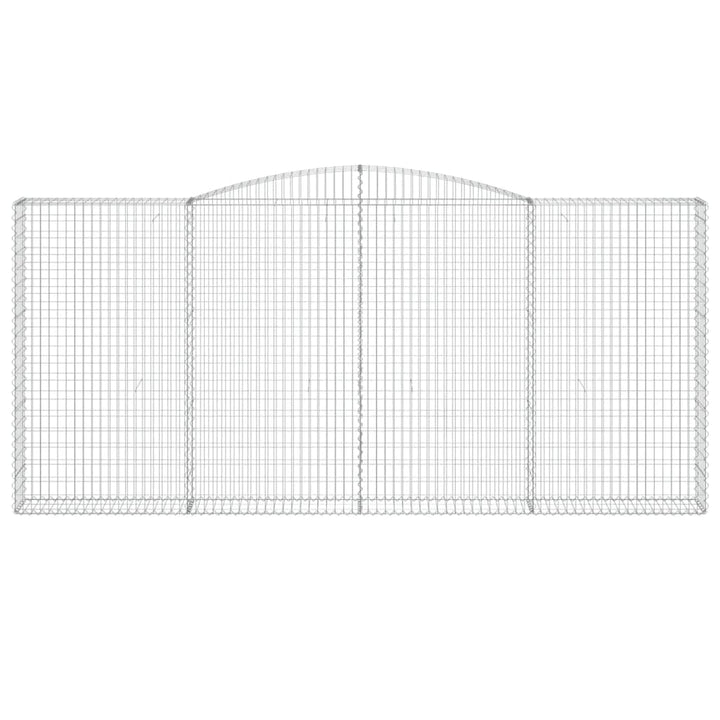 buede gabionkurve 2 stk. 400x30x180/200 cm galvaniseret jern