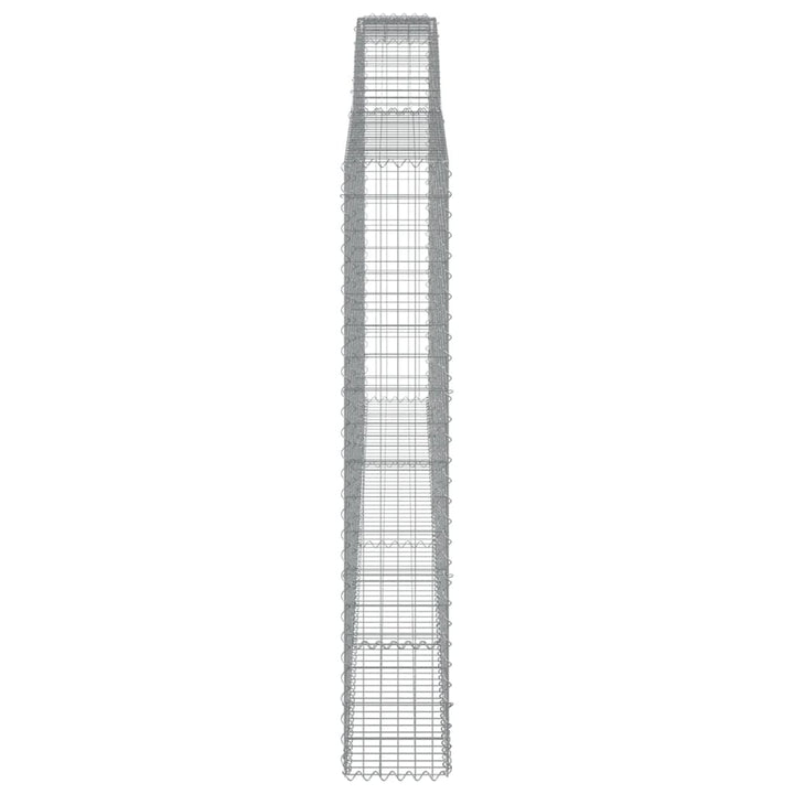 buede gabionkurve 4 stk. 400x30x180/200 cm galvaniseret jern