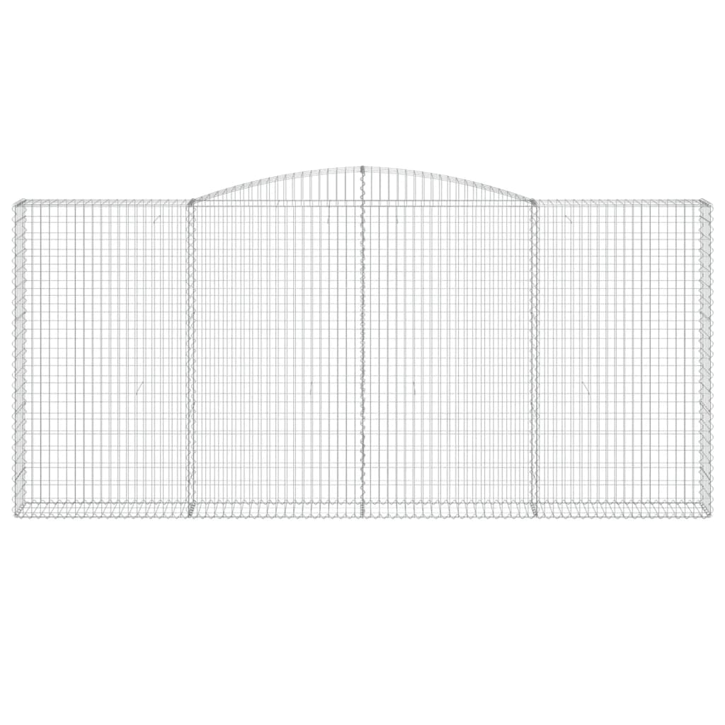 buede gabionkurve 6 stk. 400x30x180/200 cm galvaniseret jern