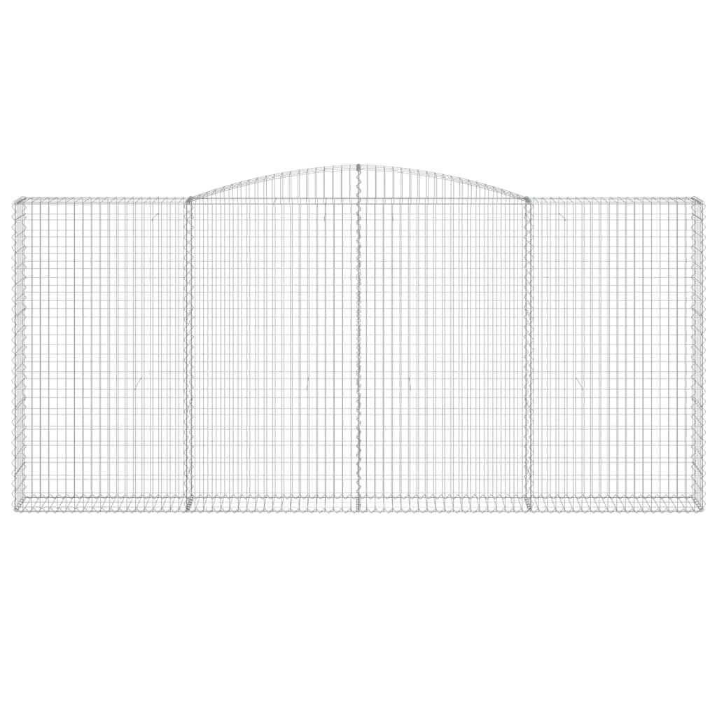buede gabionkurve 7 stk. 400x30x180/200 cm galvaniseret jern