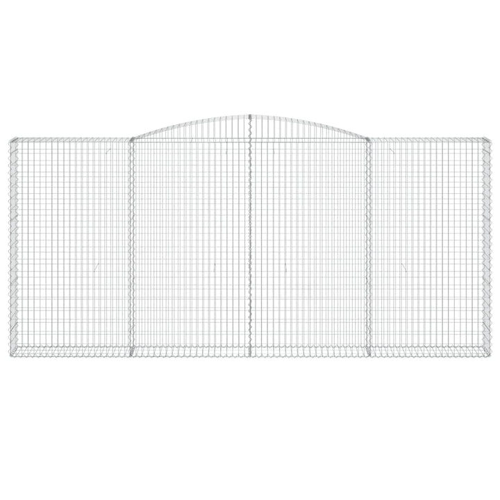 buede gabionkurve 10 stk. 400x30x180/200 cm galvaniseret jern