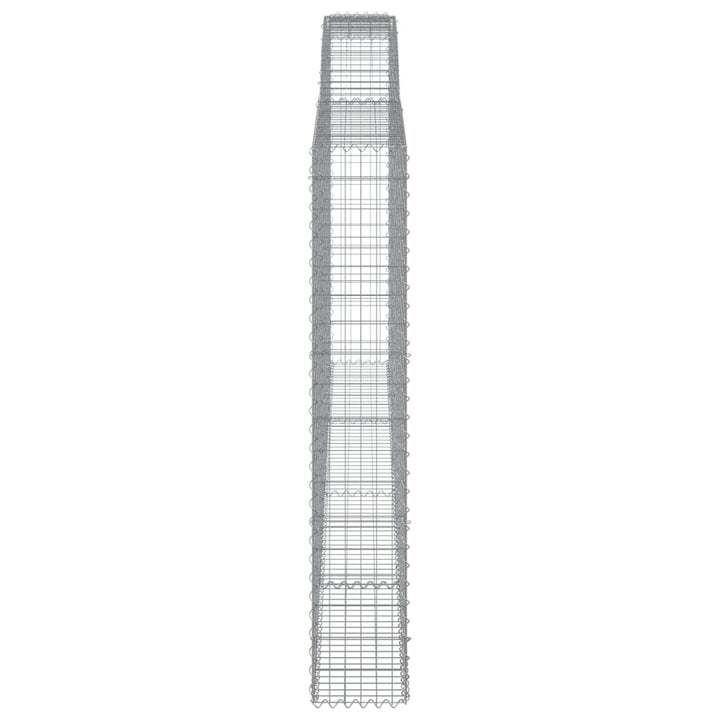 buede gabionkurve 10 stk. 400x30x180/200 cm galvaniseret jern
