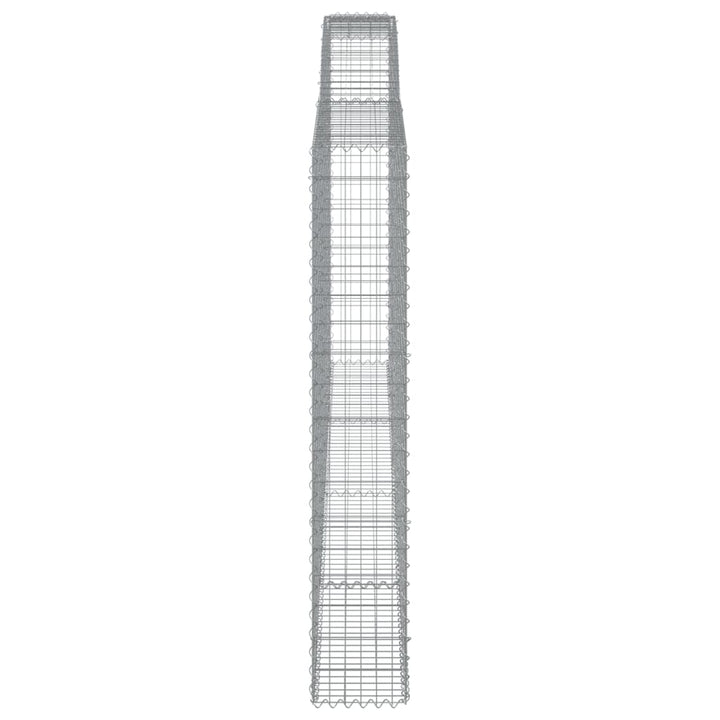 buede gabionkurve 15 stk. 400x30x180/200 cm galvaniseret jern