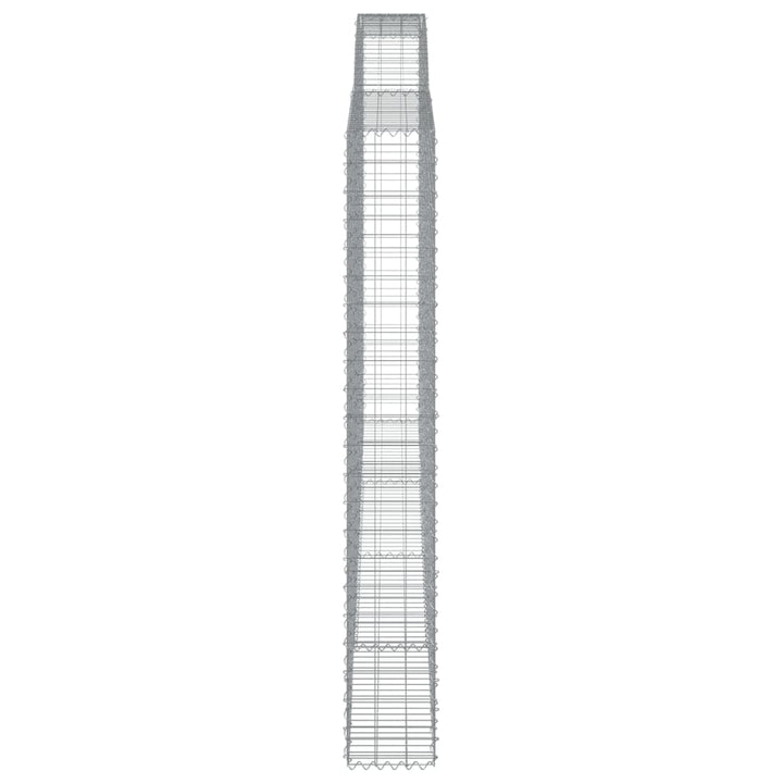 buede gabionkurve 3 stk. 400x30x220/240 cm galvaniseret jern