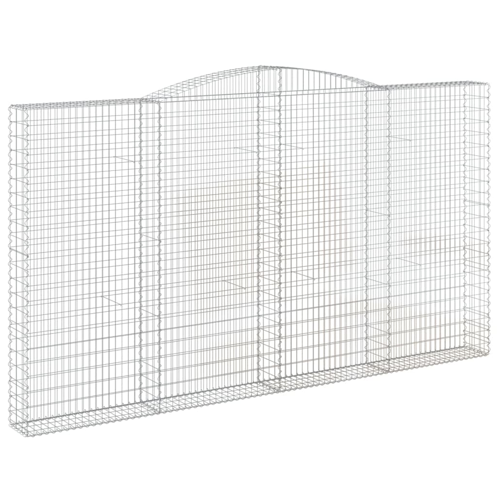 buede gabionkurve 9 stk. 400x30x220/240 cm galvaniseret jern