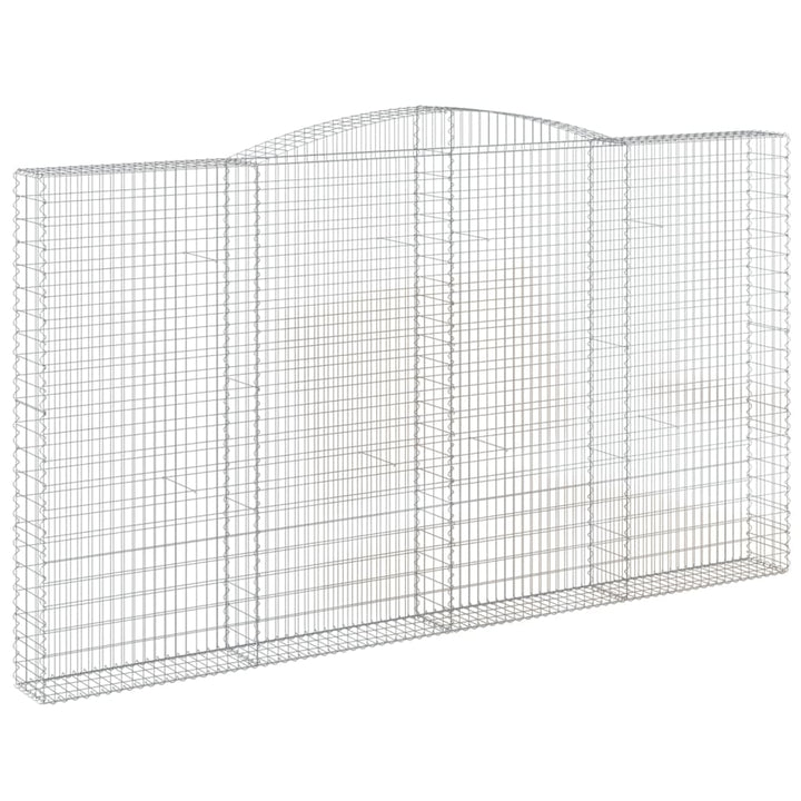 buede gabionkurve 9 stk. 400x30x220/240 cm galvaniseret jern