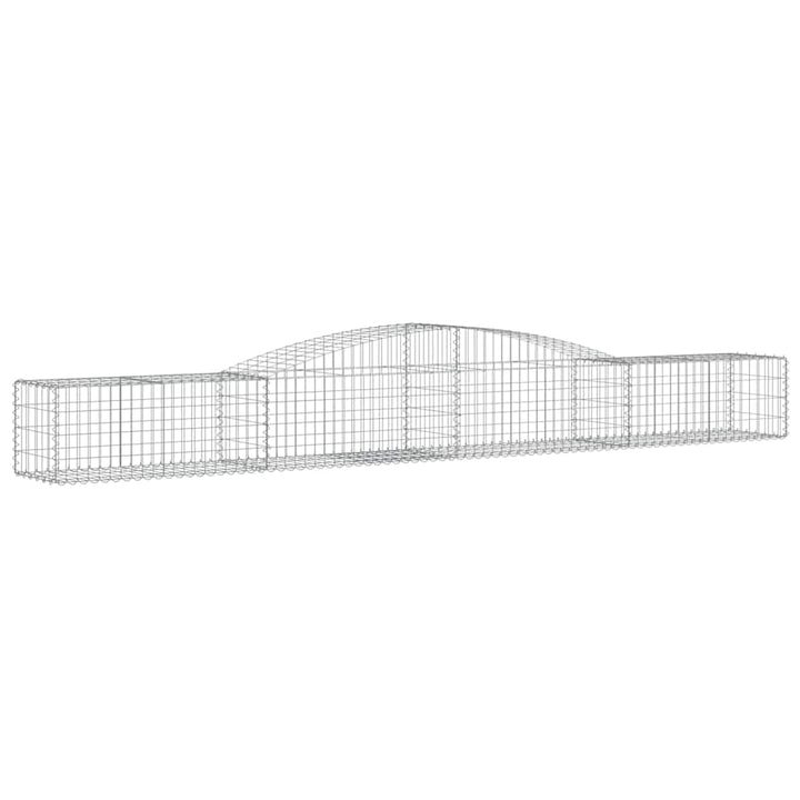 buede gabionkurve 2 stk. 400x50x40/60 cm galvaniseret jern