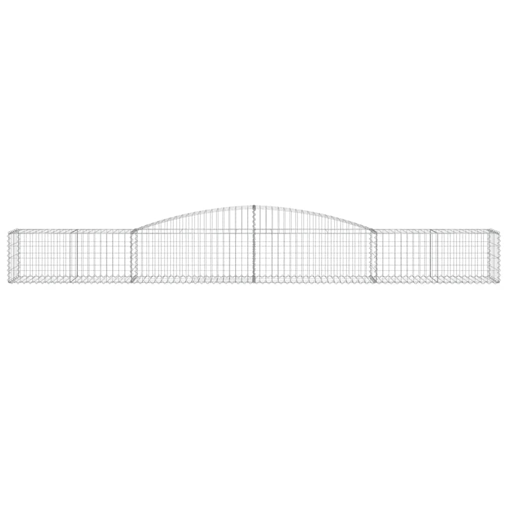 buede gabionkurve 2 stk. 400x50x40/60 cm galvaniseret jern