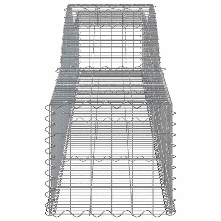 buede gabionkurve 2 stk. 400x50x40/60 cm galvaniseret jern