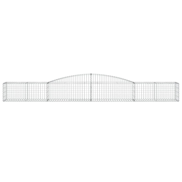 buede gabionkurve 5 stk. 400x50x40/60 cm galvaniseret jern
