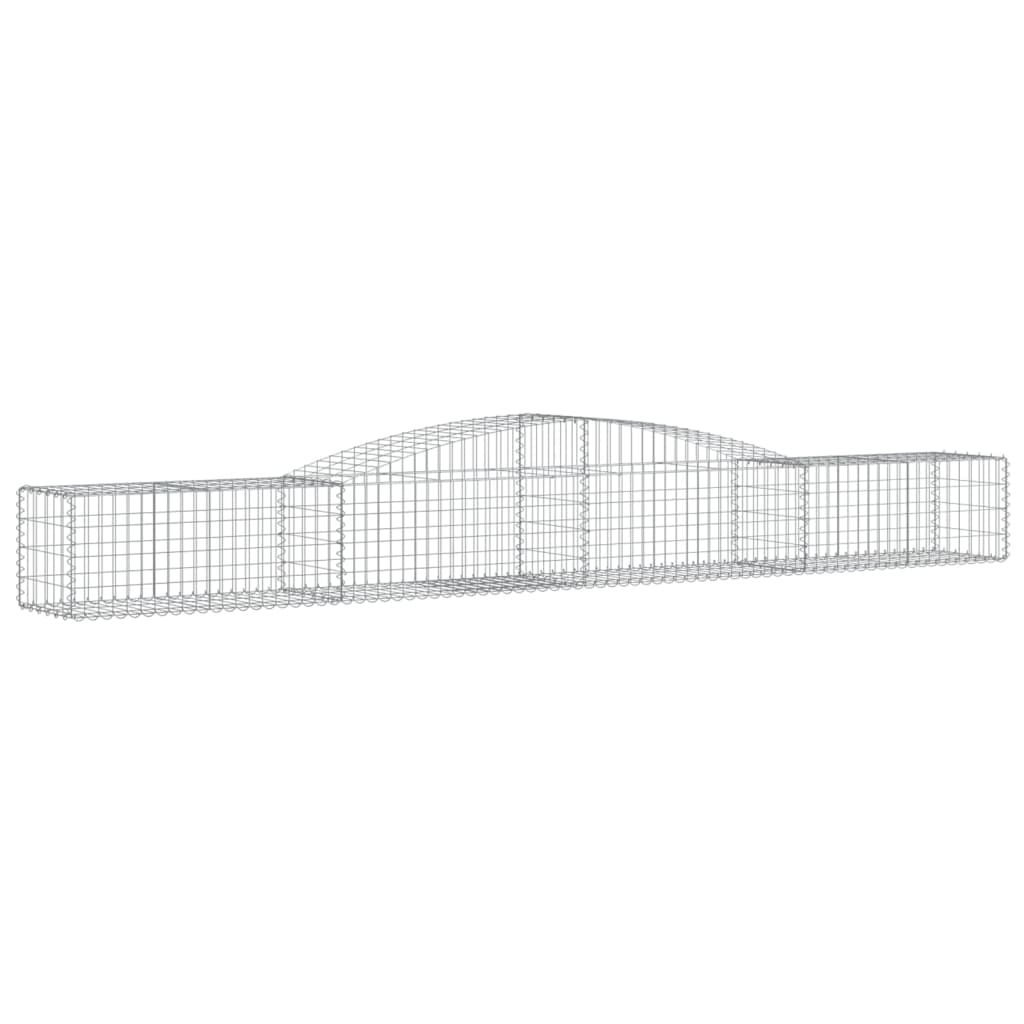 buede gabionkurve 7 stk. 400x50x40/60 cm galvaniseret jern