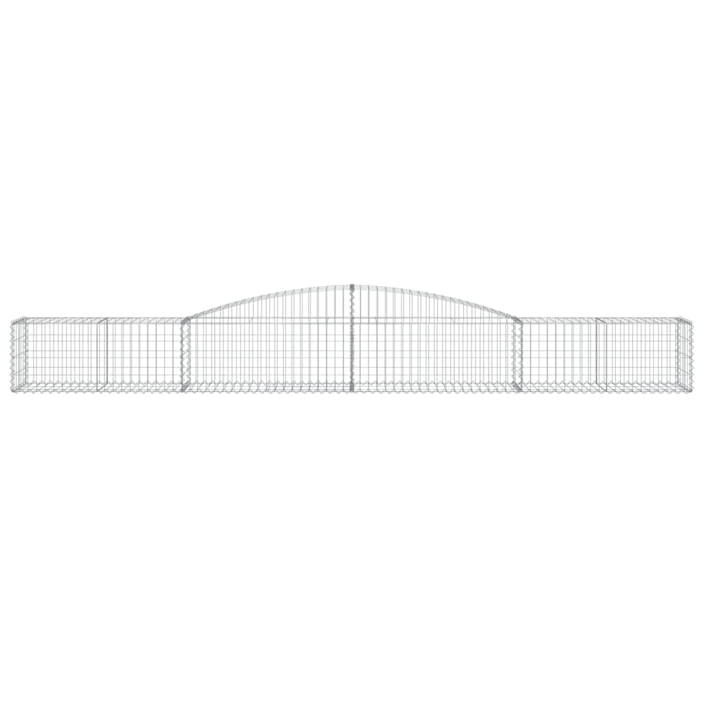 buede gabionkurve 7 stk. 400x50x40/60 cm galvaniseret jern