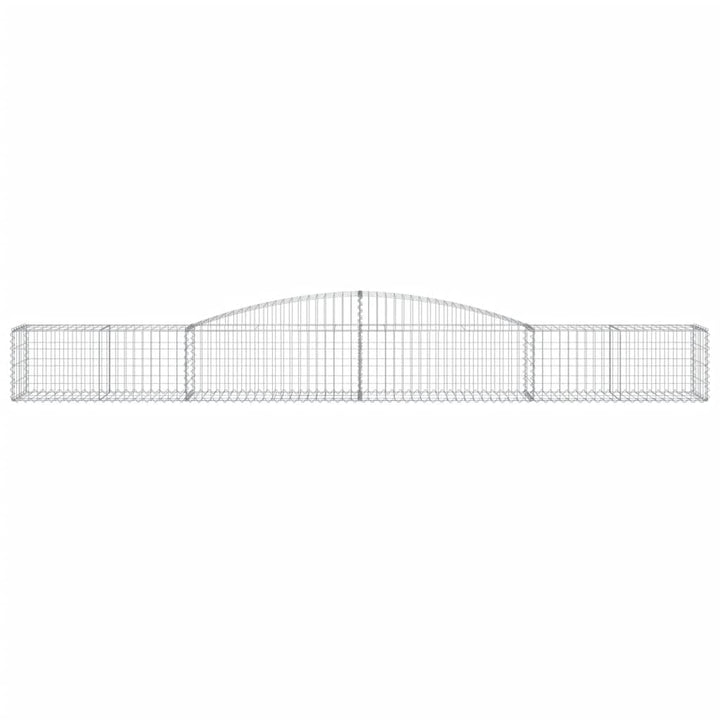 buede gabionkurve 8 stk. 400x50x40/60 cm galvaniseret jern