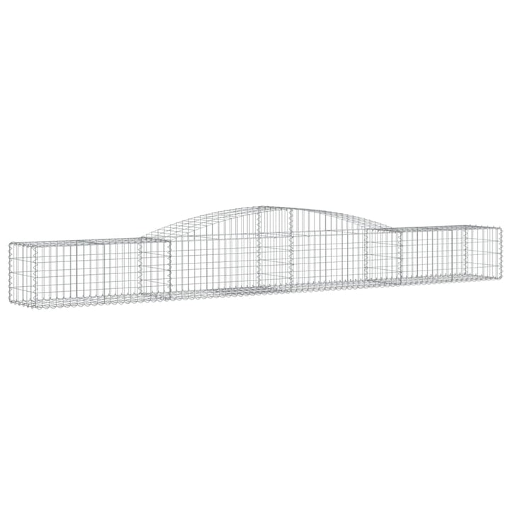 buede gabionkurve 10 stk. 400x50x40/60 cm galvaniseret jern