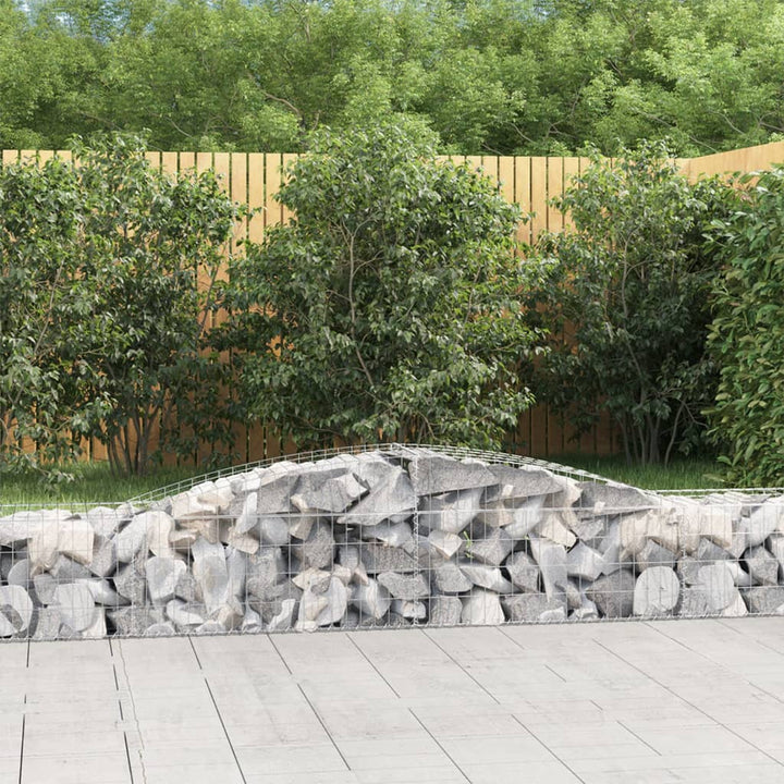 buede gabionkurve 10 stk. 400x50x40/60 cm galvaniseret jern