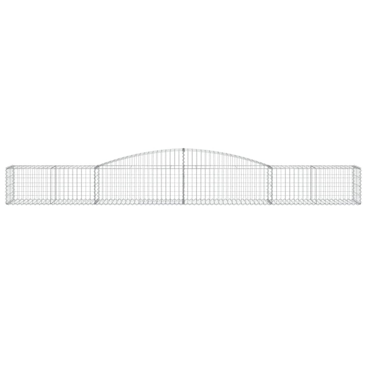 buede gabionkurve 20 stk. 400x50x40/60 cm galvaniseret jern