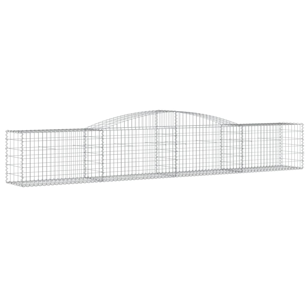 buede gabionkurve 3 stk. 400x50x60/80 cm galvaniseret jern