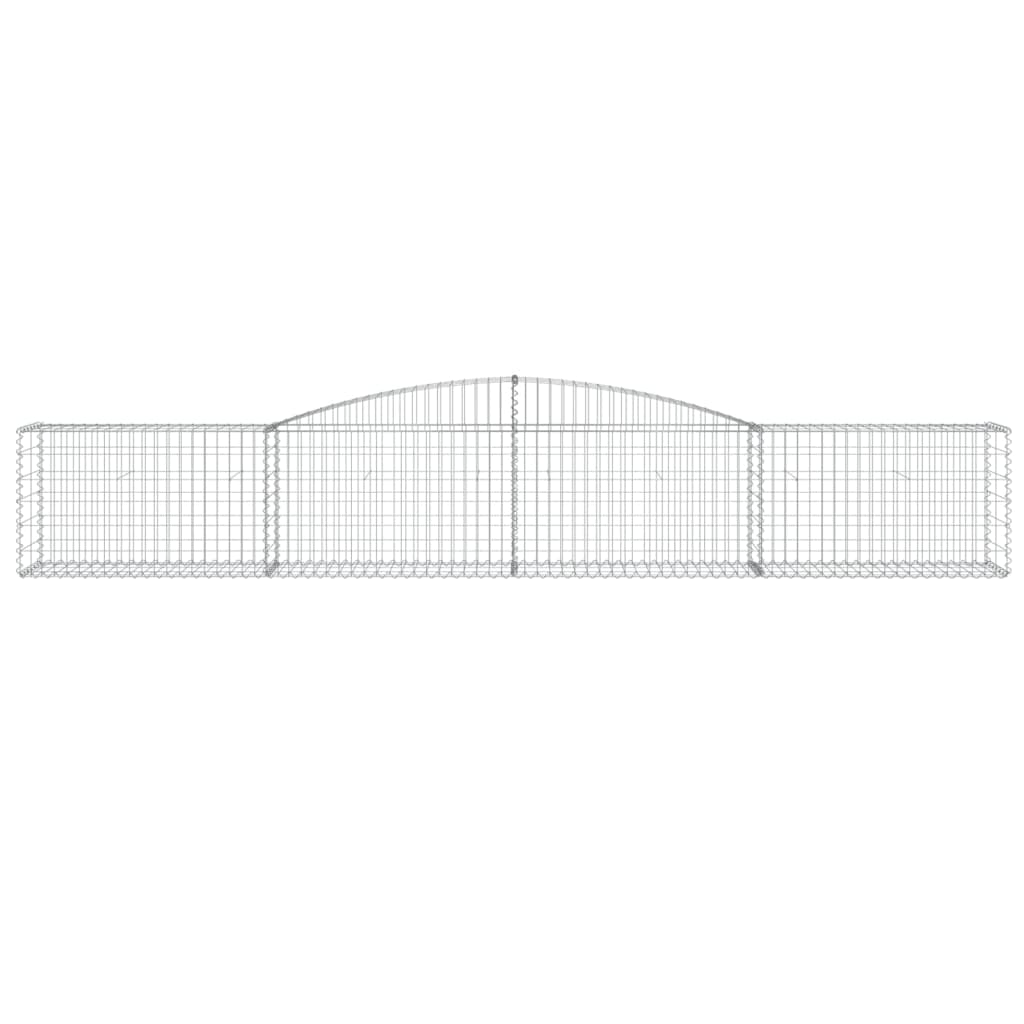 buede gabionkurve 3 stk. 400x50x60/80 cm galvaniseret jern