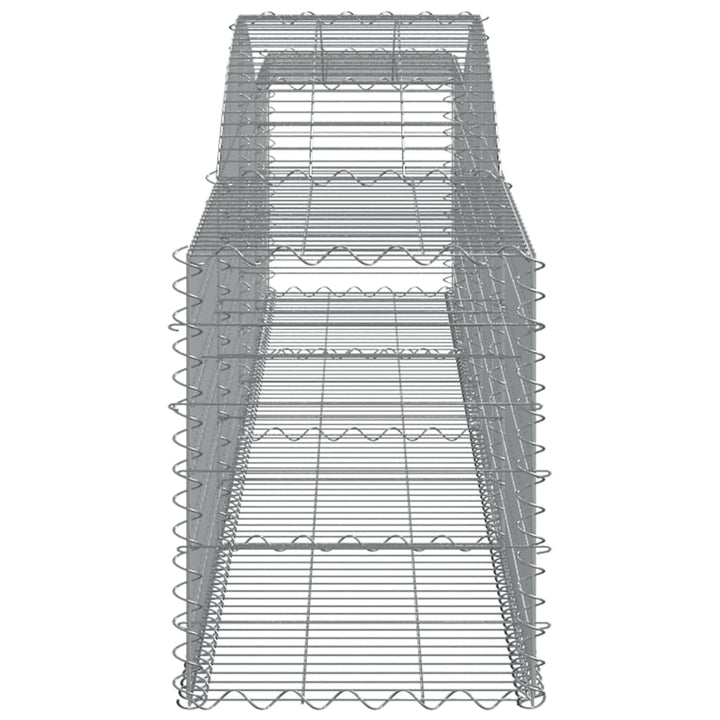 buede gabionkurve 3 stk. 400x50x60/80 cm galvaniseret jern