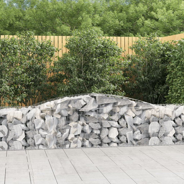 buede gabionkurve 3 stk. 400x50x60/80 cm galvaniseret jern
