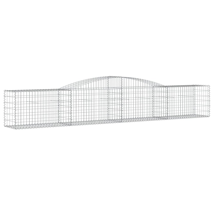 buede gabionkurve 7 stk. 400x50x60/80 cm galvaniseret jern