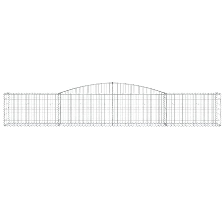 buede gabionkurve 8 stk. 400x50x60/80 cm galvaniseret jern