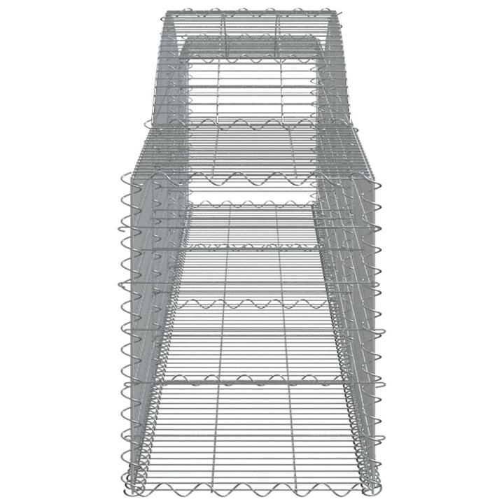 buede gabionkurve 8 stk. 400x50x60/80 cm galvaniseret jern