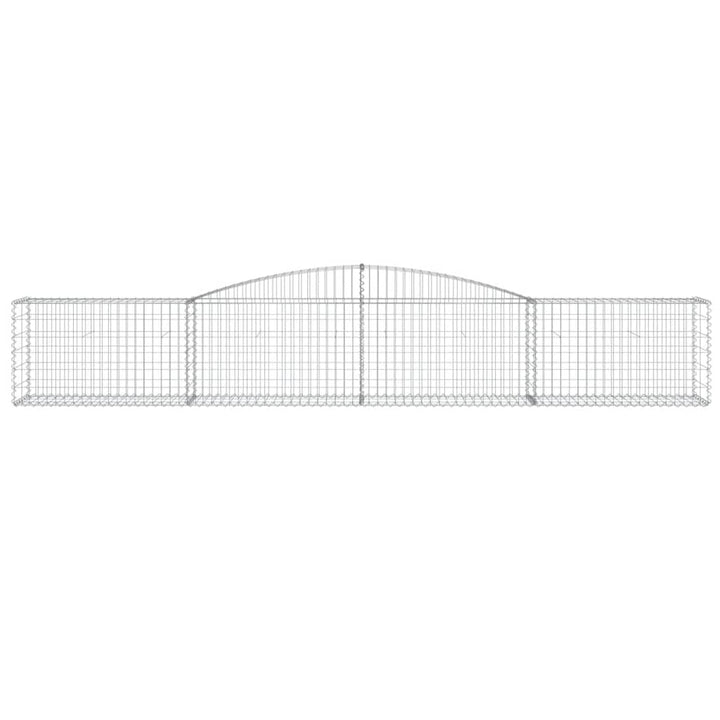 buede gabionkurve 9 stk. 400x50x60/80 cm galvaniseret jern