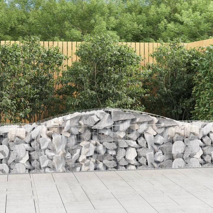 buede gabionkurve 9 stk. 400x50x60/80 cm galvaniseret jern