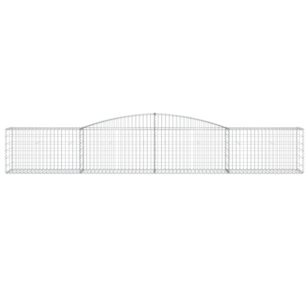 buede gabionkurve 10 stk. 400x50x60/80 cm galvaniseret jern