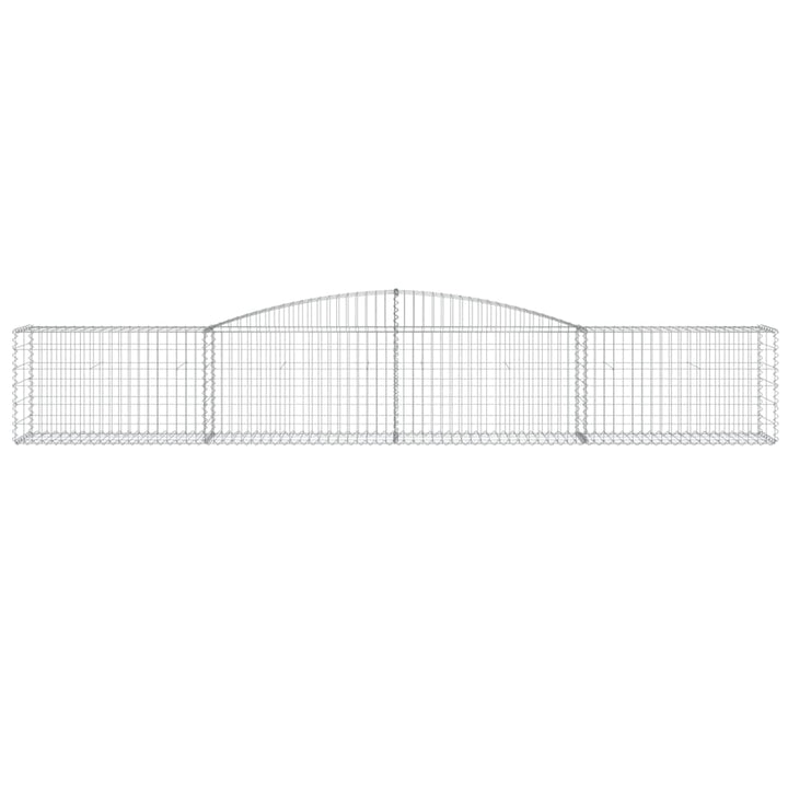 buede gabionkurve 10 stk. 400x50x60/80 cm galvaniseret jern