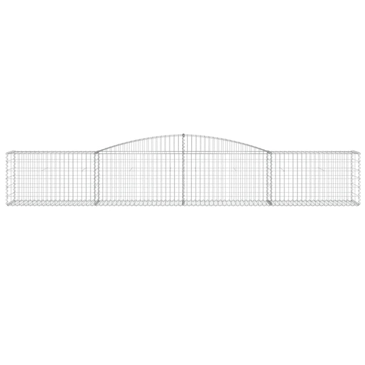 buede gabionkurve 20 stk. 400x50x60/80 cm galvaniseret jern