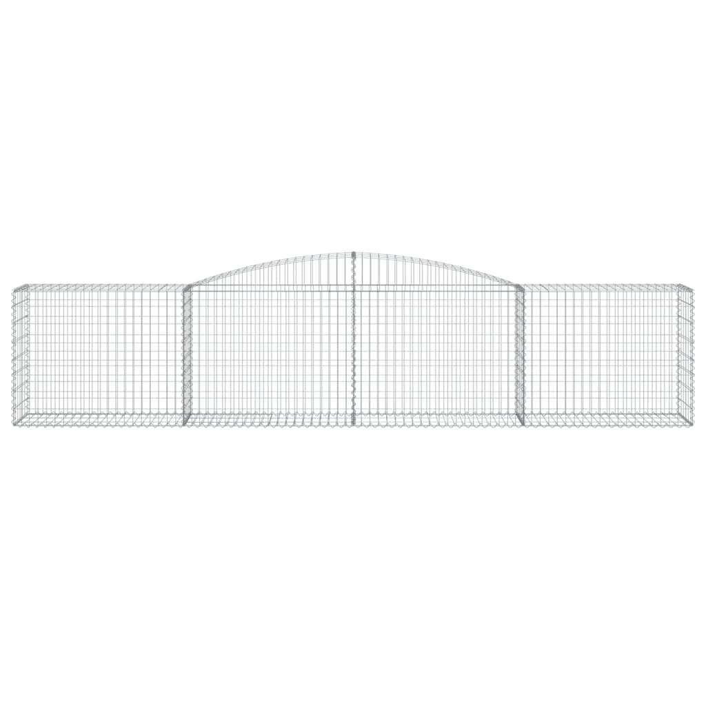 buede gabionkurve 5 stk. 400x50x80/100 cm galvaniseret jern