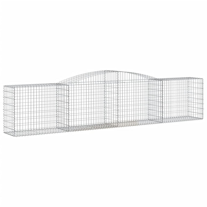 buede gabionkurve 8 stk. 400x50x80/100 cm galvaniseret jern